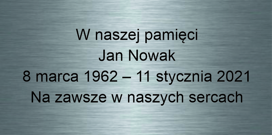 Grawerowana plakietka na urnę